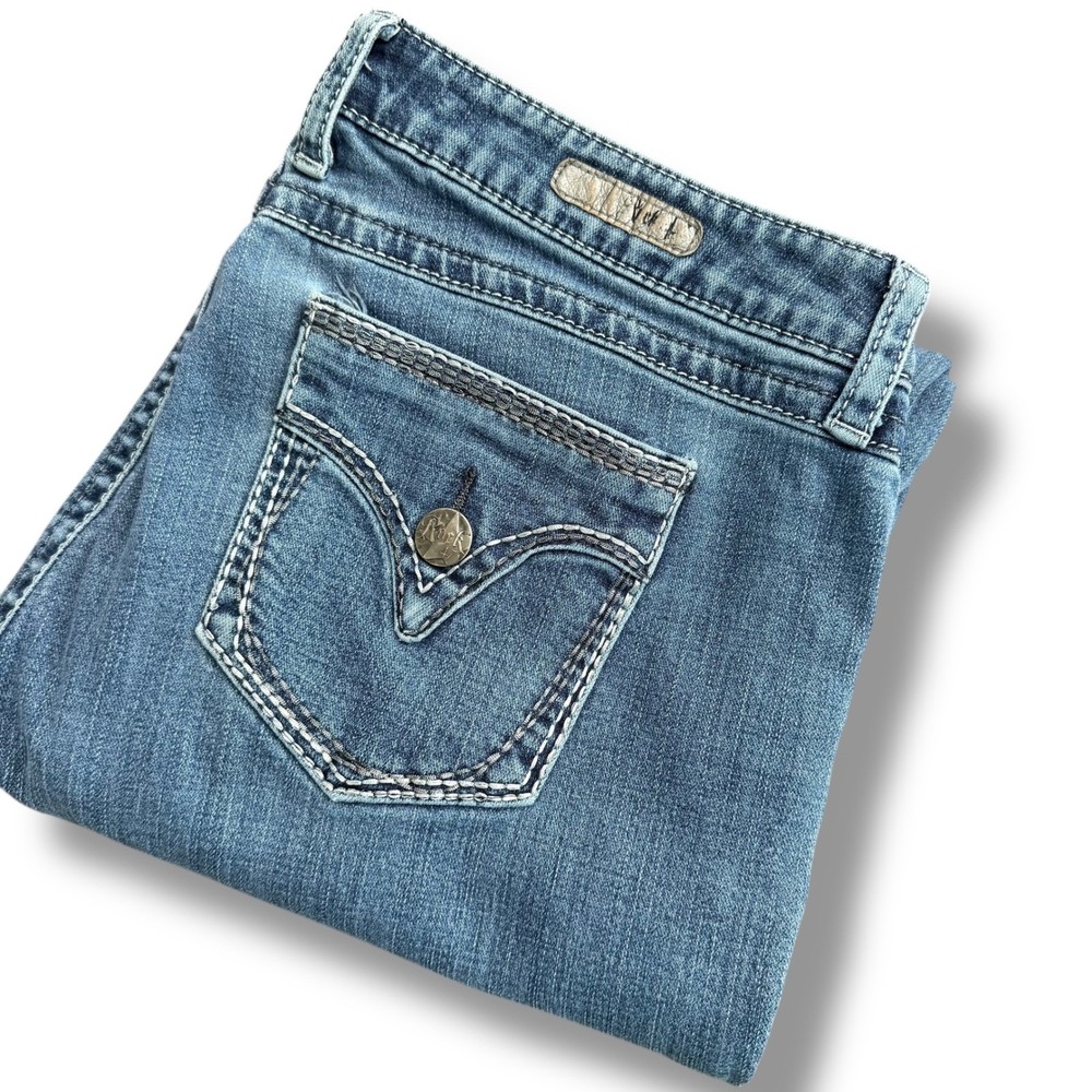 Rock 47 by Wrangler Womens Low Rise Bootcut Jeans Medium Wash Blue 34x34 (36x32)